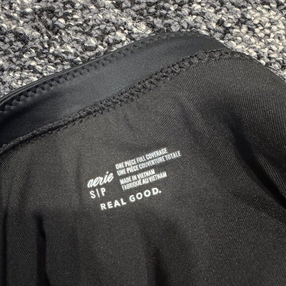 Aerie Ribbed Black Swimsuit (S) - Picture 5 of 6